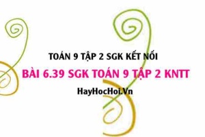 Bài 6.39 SGK Toán 9 tập 2 Kết nối tri thức